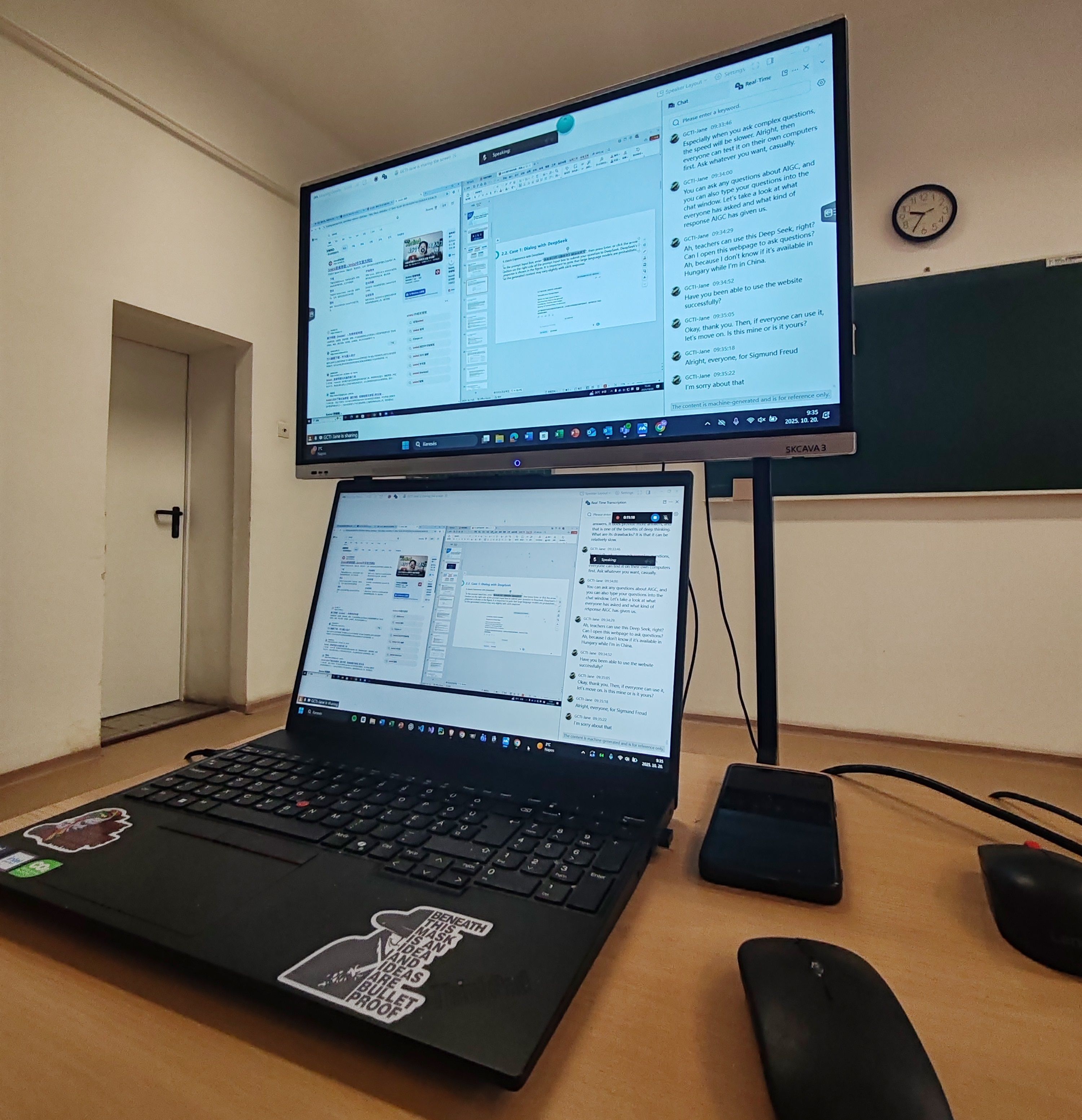 Innovatív AI oktatás a JASZK-ban-Élő, online oktatás a technikum és a kínai egyetem oktatói között