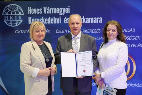 Heves Vármegyei Szakképzési Díjat kapott a Sárvári Kálmán Technikum oktatója